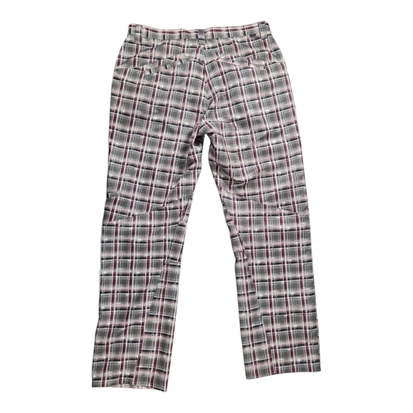 Oakley Men's Plaid Golf Pants - Black, Gray, and Pink Size 36x33 - Picture 1 of 10